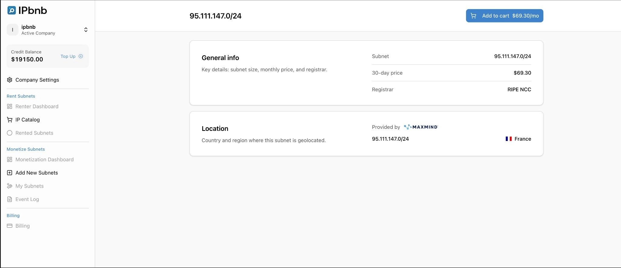 IPv4 free trial