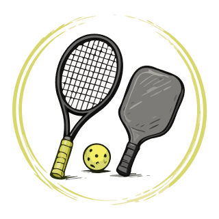 Tennis racket and pickleball paddle