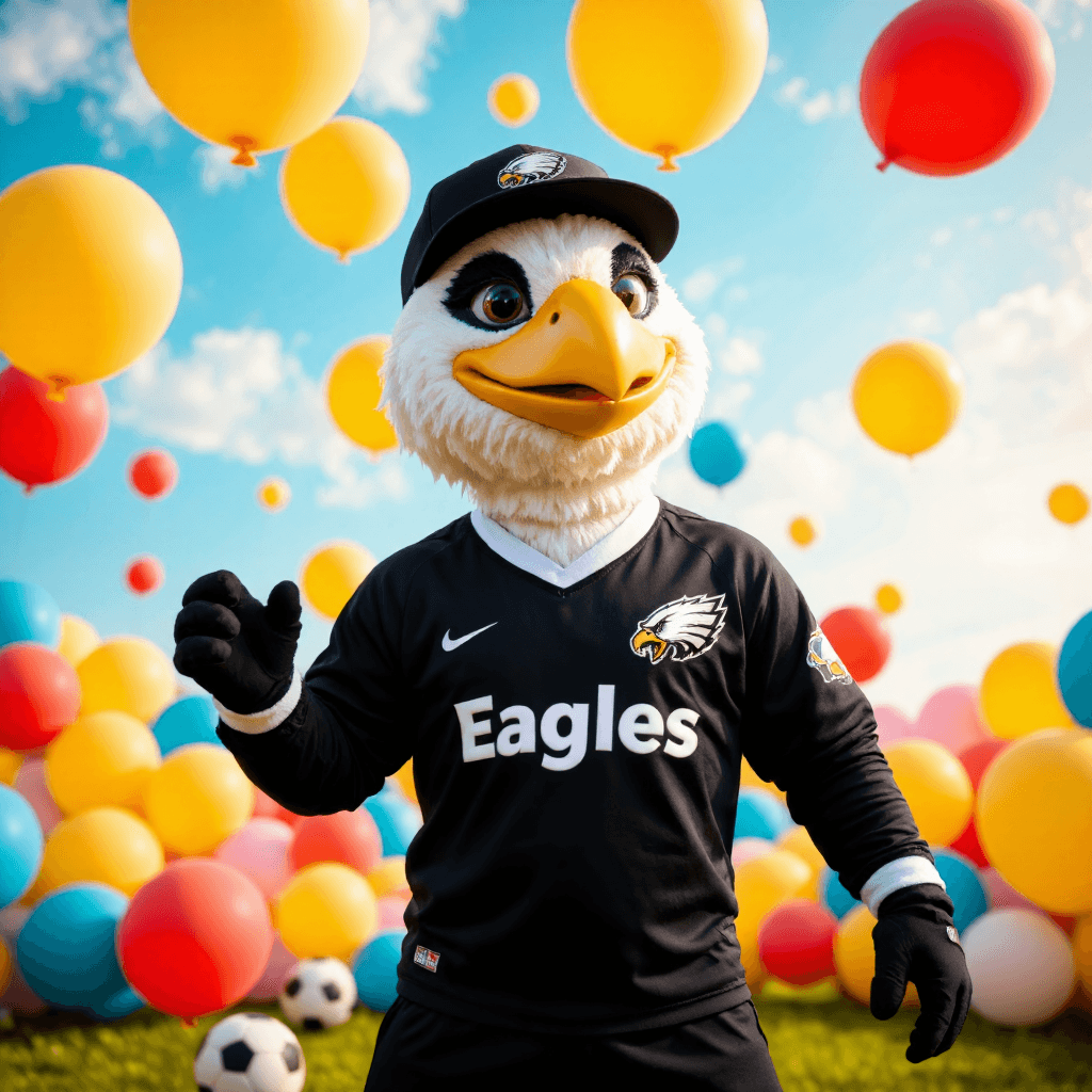 product photography of mascot costume of a bird