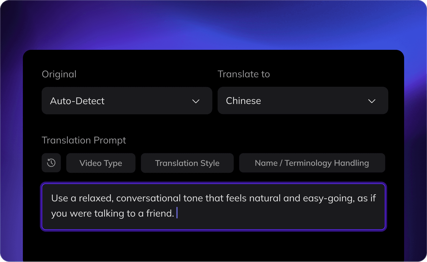 Custom Translation Prompts