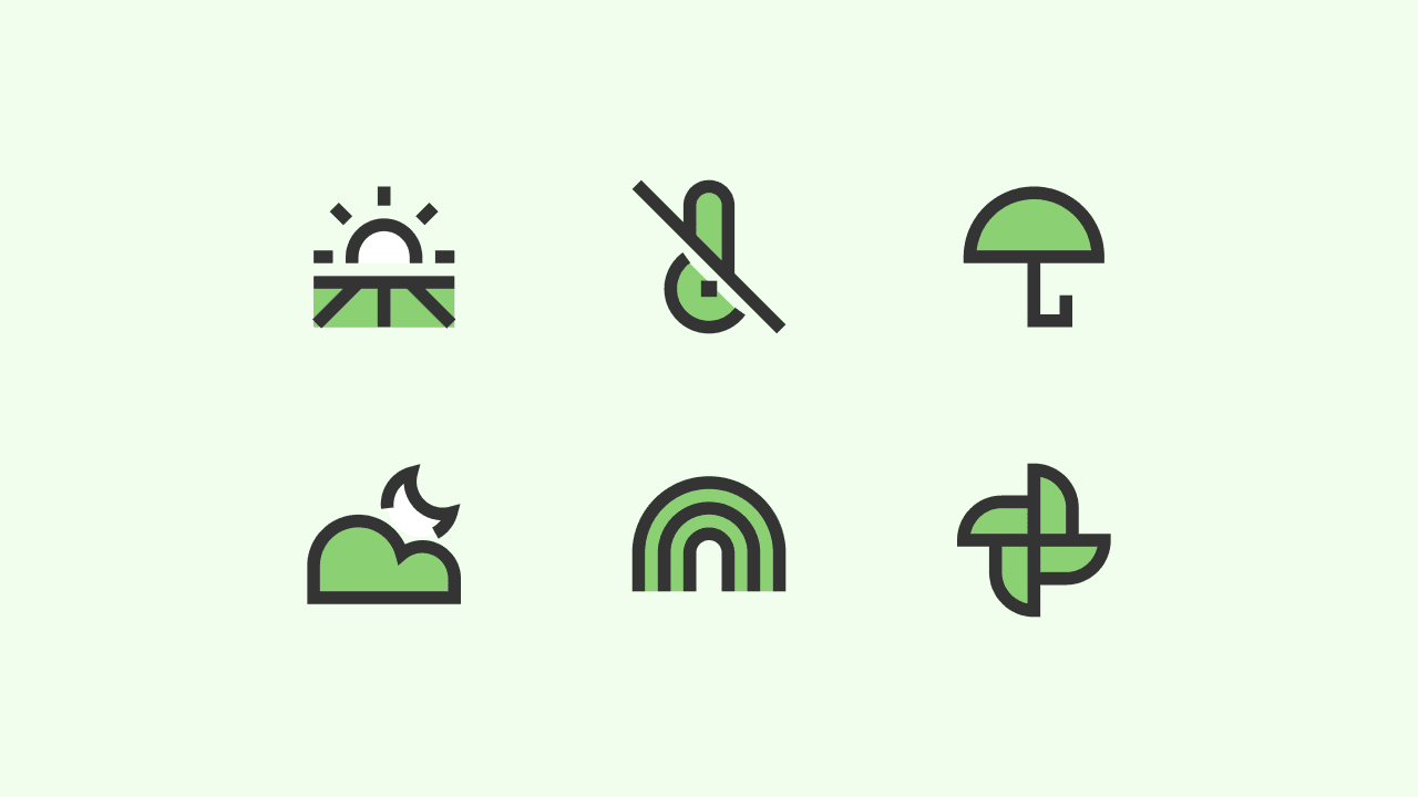 Sharp Duo Weather Icon Set