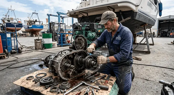 Reparación del sistema de transmisión y hélice de un barco tras un siniestro cubierto por los Daños Propios de Allianz.