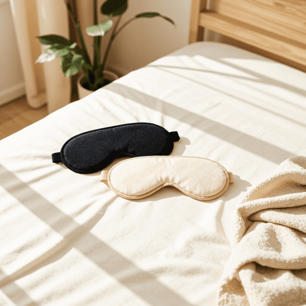 product photography of two sleep masks