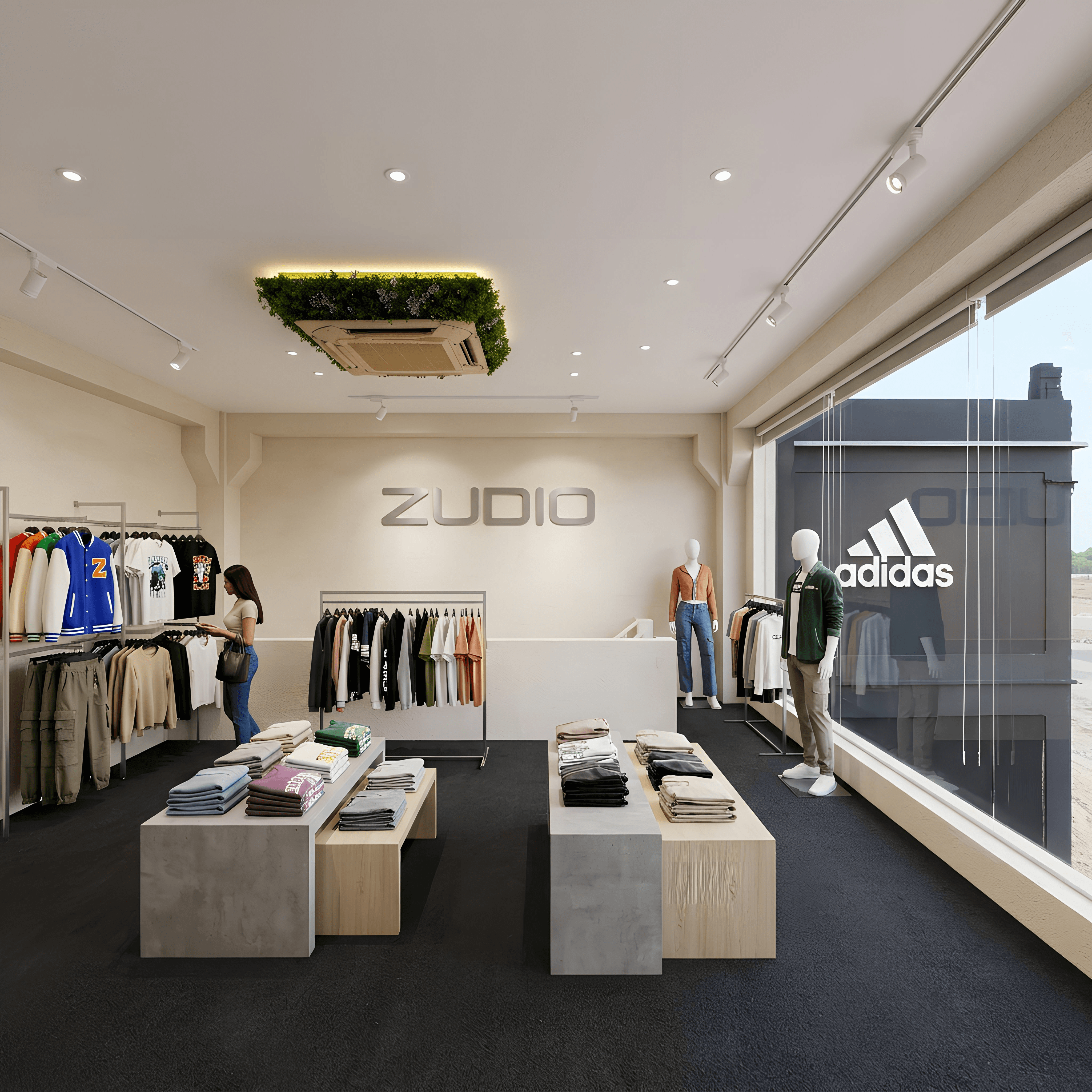 interior of commercial showroom at grand galleria ajmer road