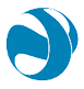 A blue object with a fish shape on it.