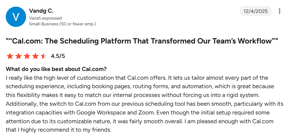 Vandg’s review of Cal.com