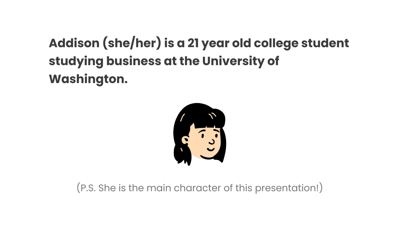 A picture of Addison and her education.