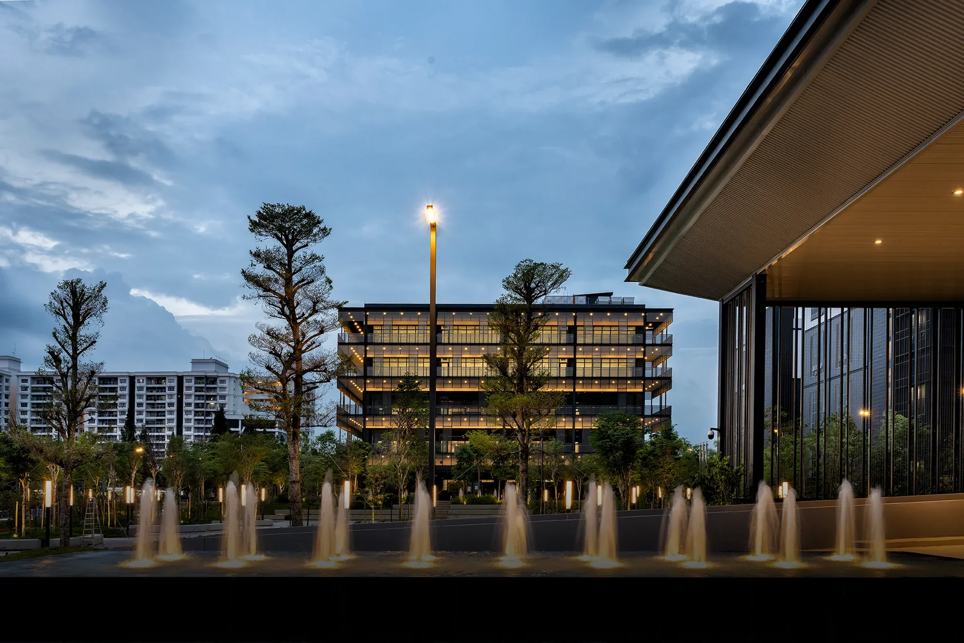 Exterior view of Encore Impressiosn Theatre architectural project by Asima Architects