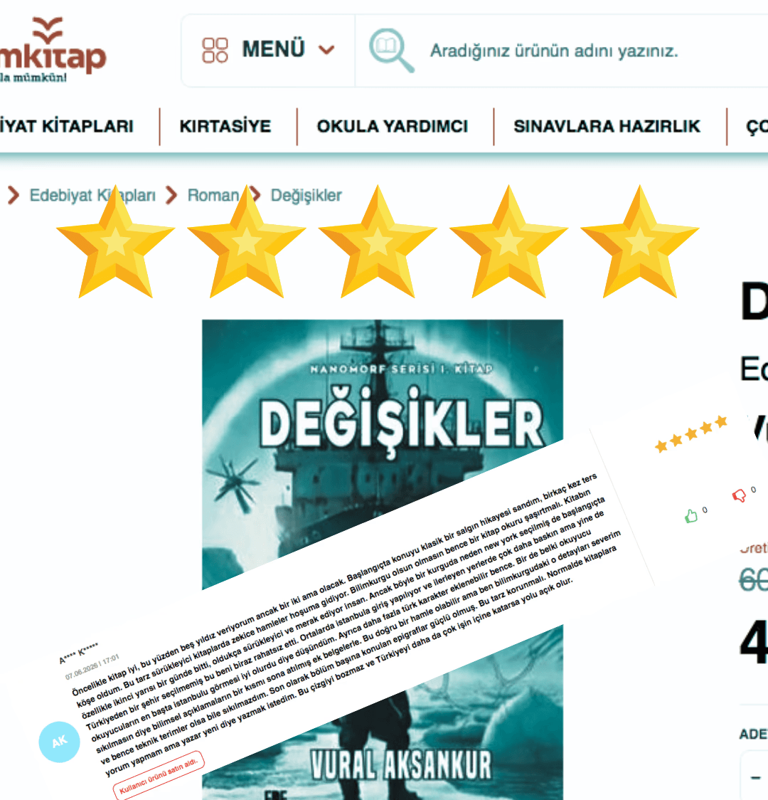 BKM satış sitesinde yapılan kullanıcı yorumu - Nanomorf 1 - Değişikler