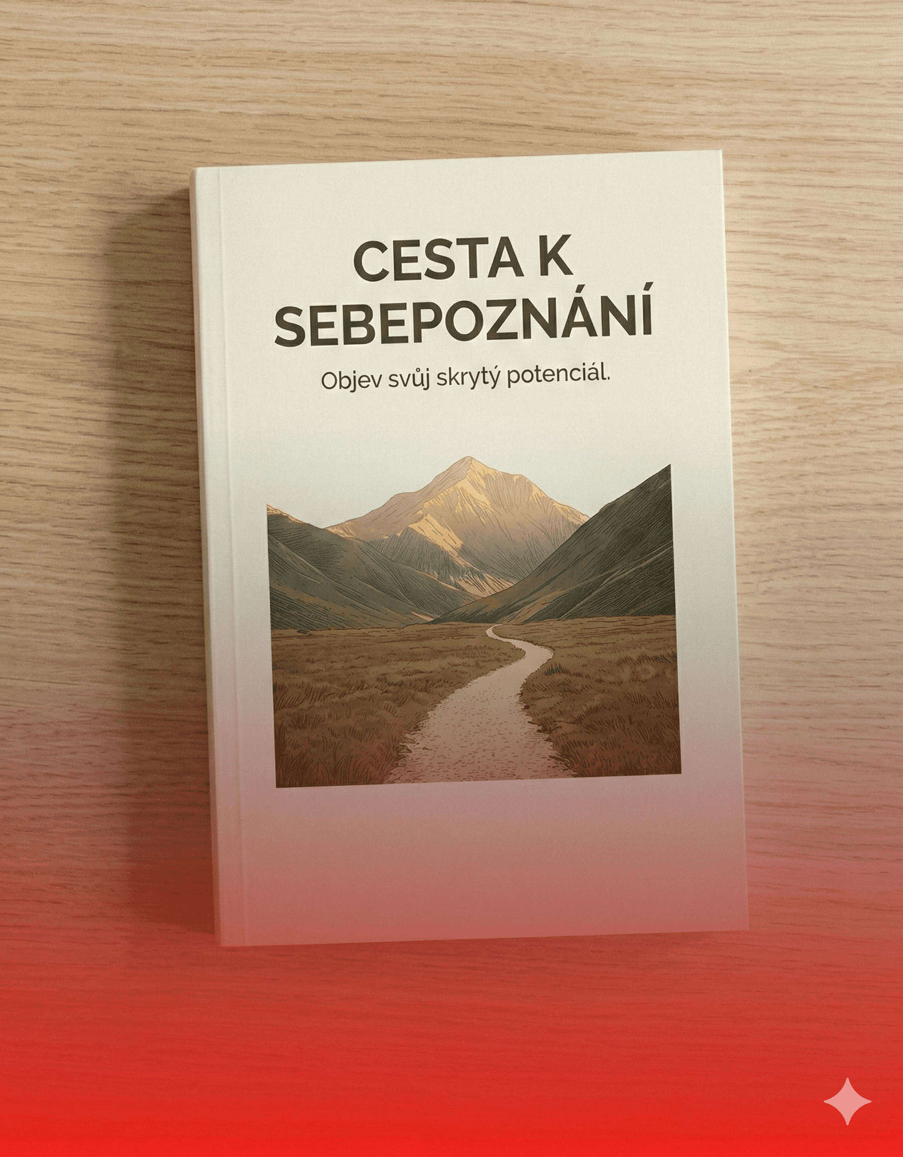 Kniha na stole s cestou na obálce