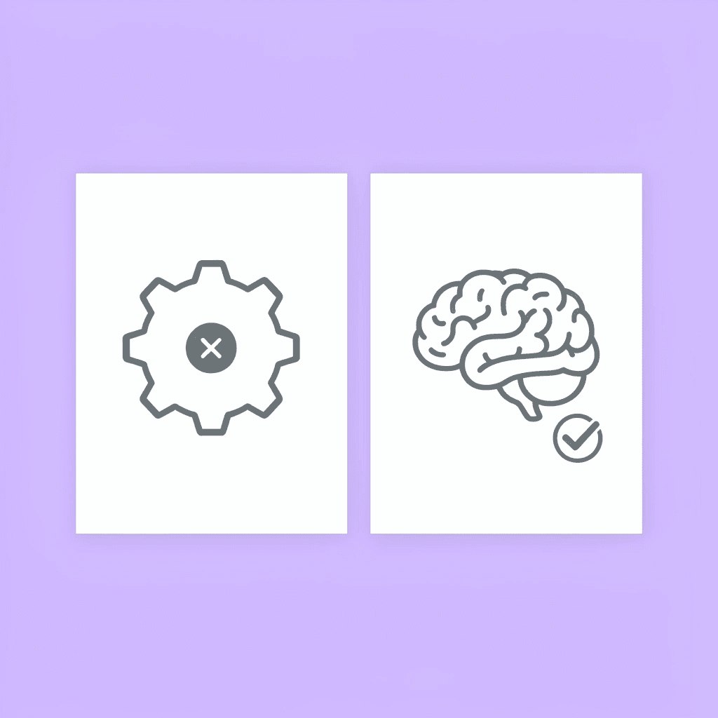  Before and after comparison showing that larger language models don't automatically produce better results