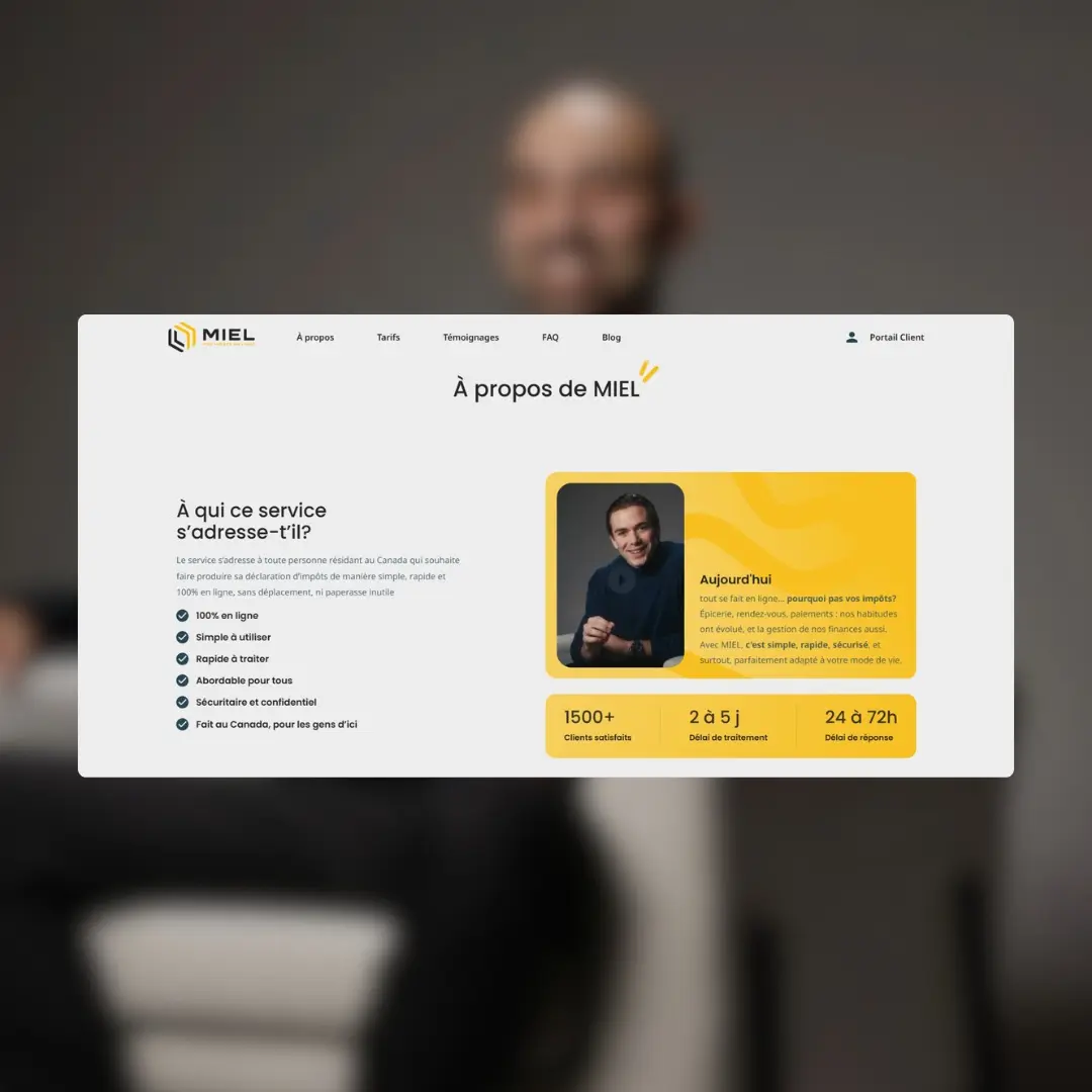 Réalisation web Mes Impôts en Ligne – site optimisé SEO et responsive pour faciliter la gestion des déclarations fiscales en ligne.