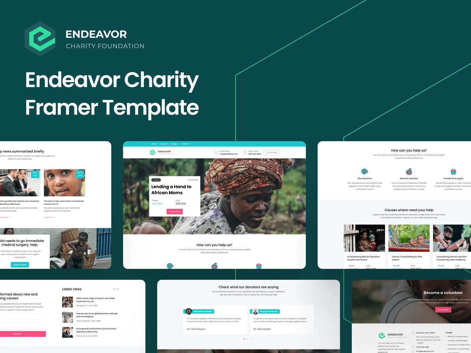 Top 8 Non-Profit Website Templates - Endeavor