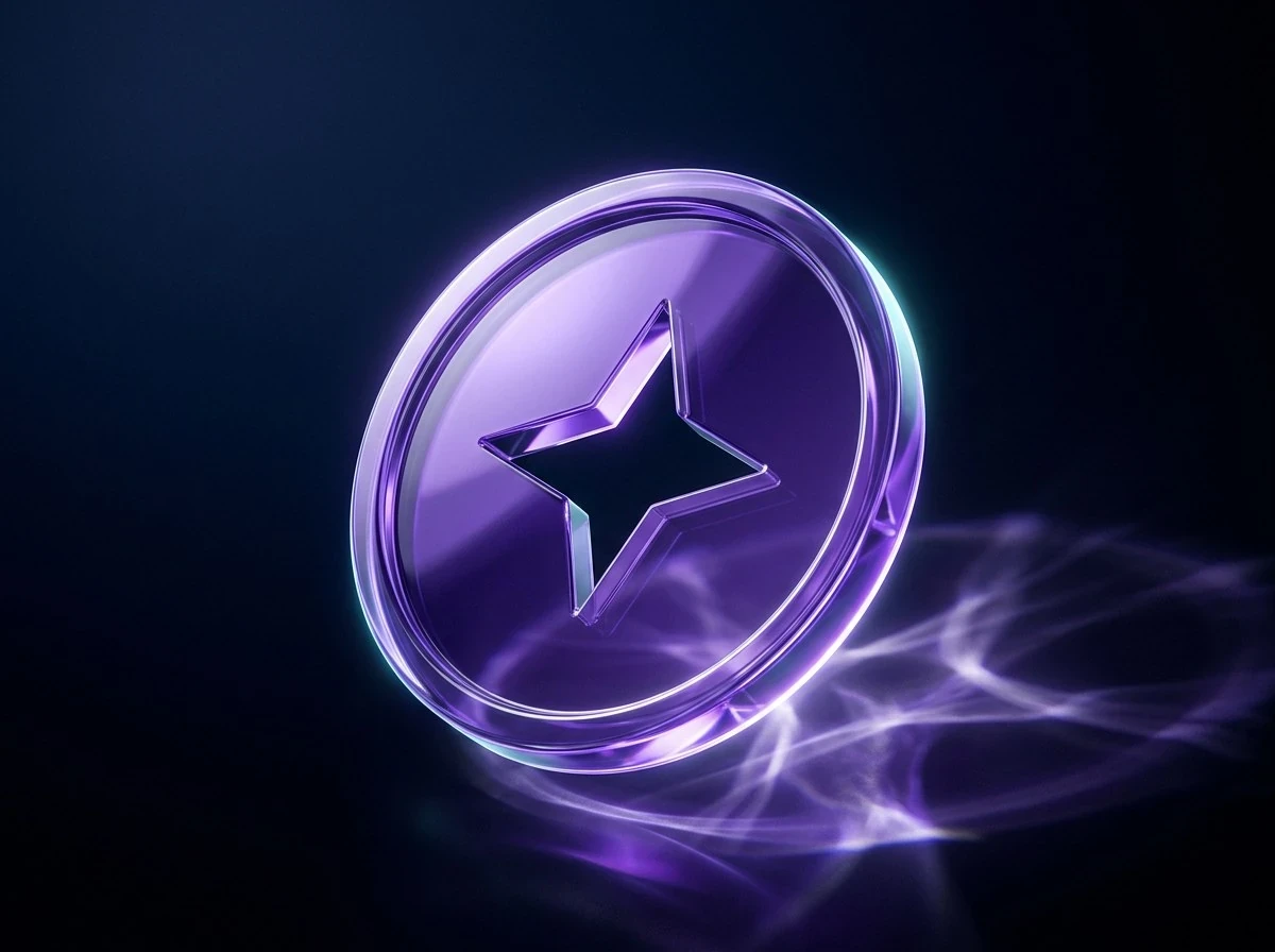 Nova Bank emblem: a glass coin with a star at its core