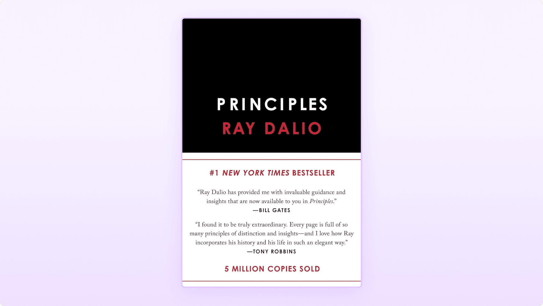 principles life and work book