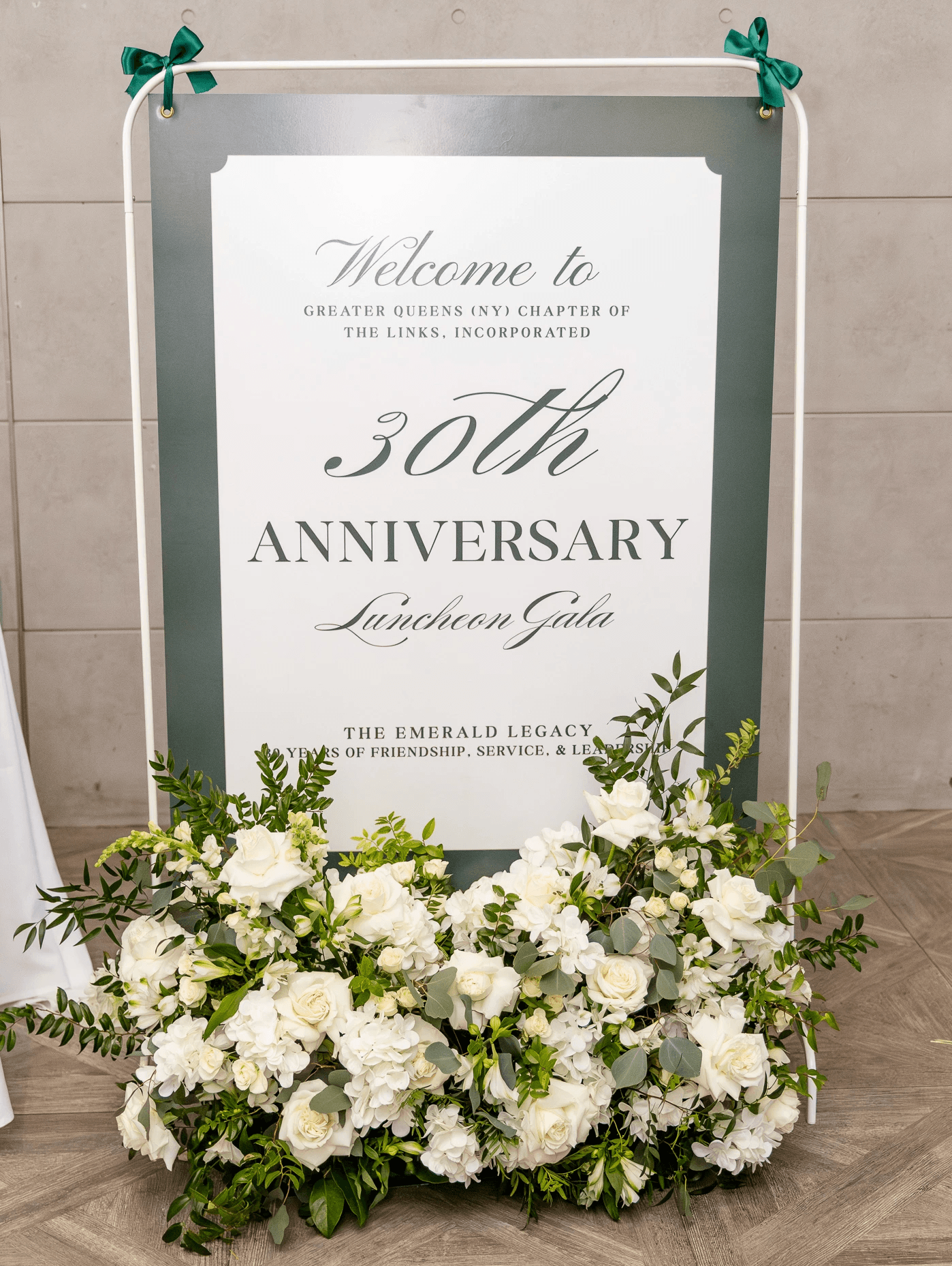 Greater Queens Chapter of the Links Inc. Gala Welcome Sign