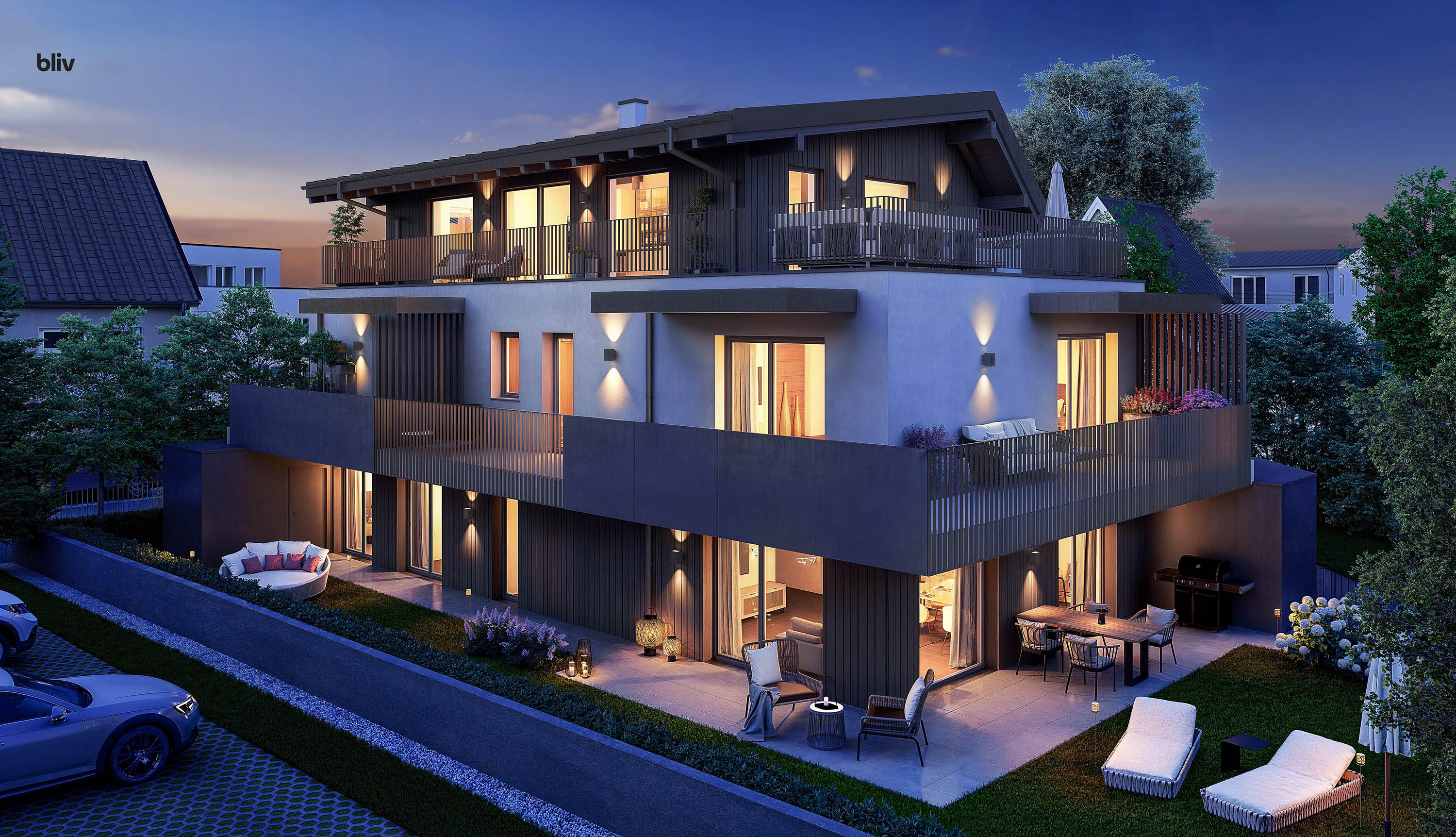 Stadtvilla Riedenburg - Nacht