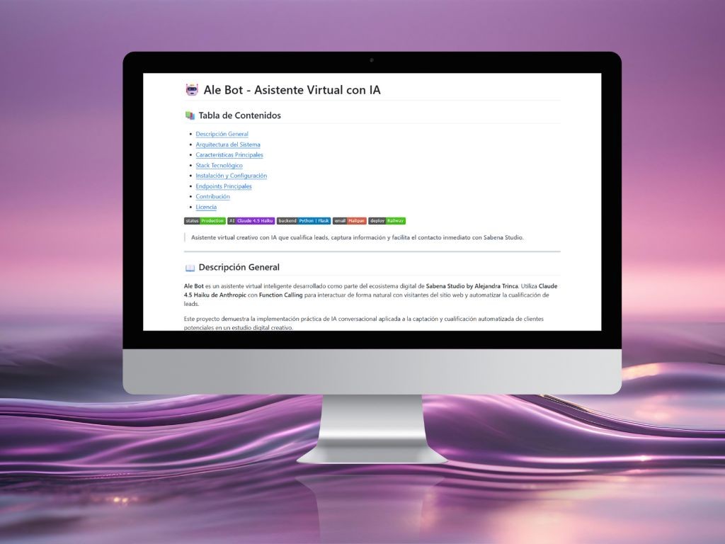 imac showing readme from github
