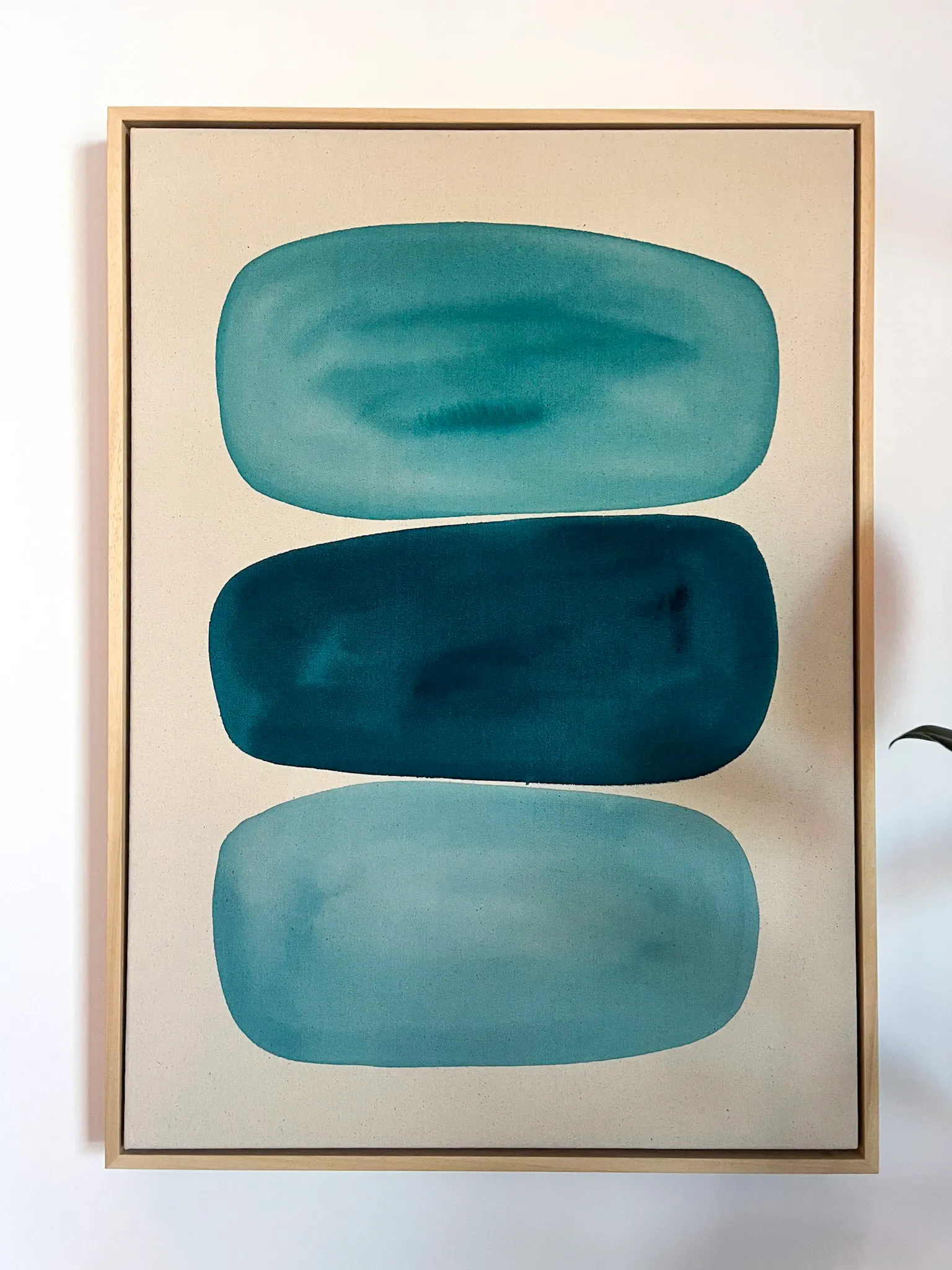 Abstract artwork in blue