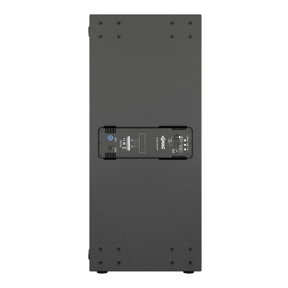 MAG powered subwoofer with I/O panel and mounting points