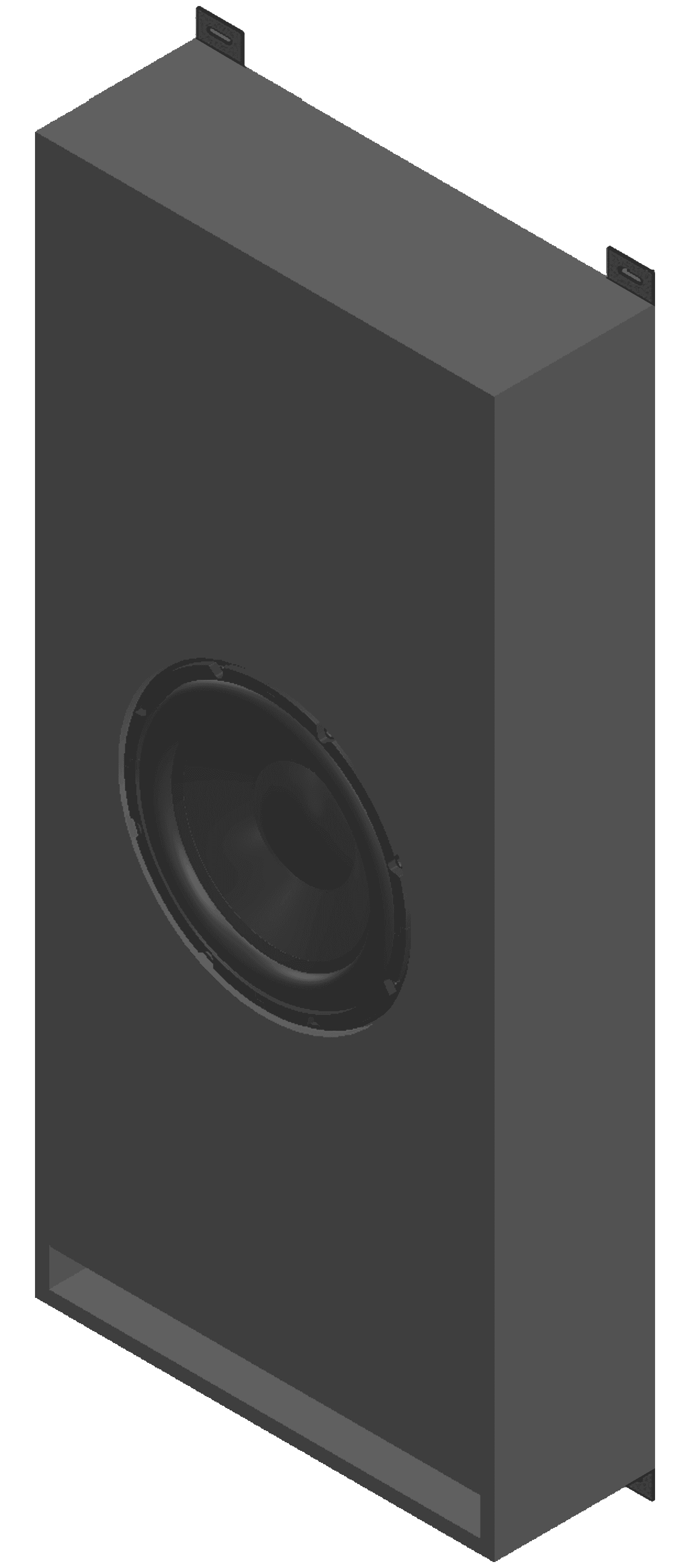 Black smart home device with screen showing time and temp
