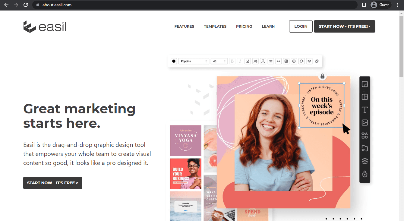 easil landing page