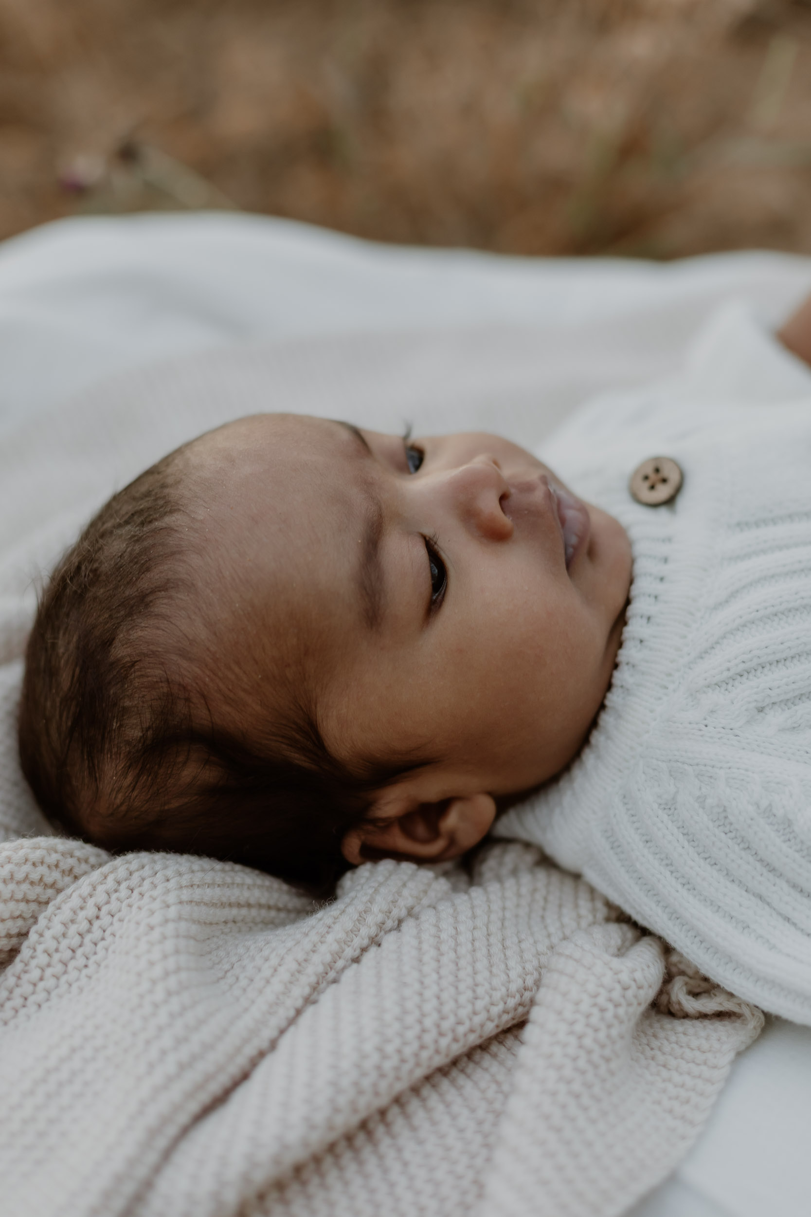 Close up of cute baby in Newborn session in Mackay