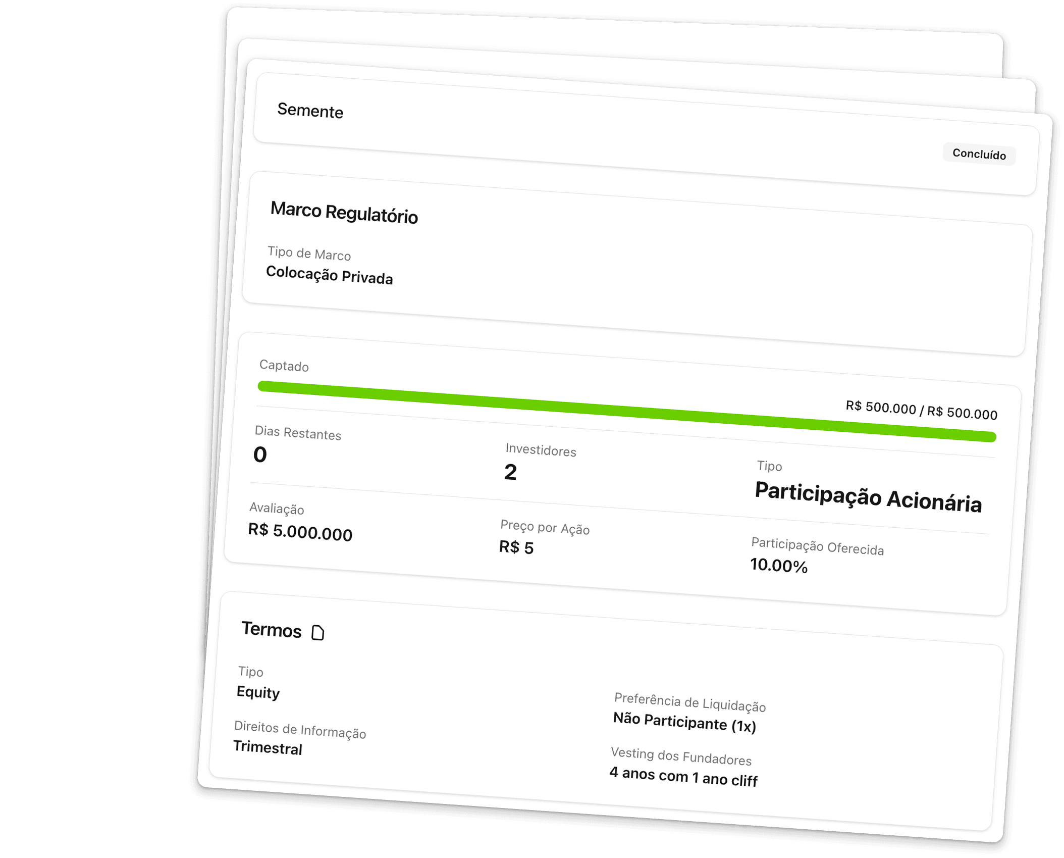 Cartão de visão geral do fluxo de caixa Clario exibindo tendências de renda e despesas nos últimos 7 dias com um gráfico de linha.