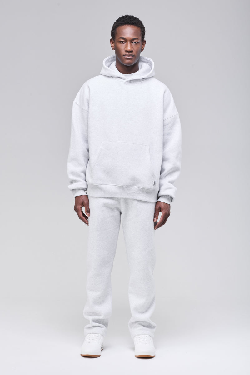 Sunday Superior Mercer Hoodie in heather grey, male model front view