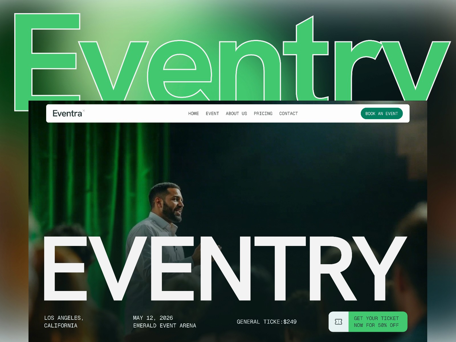 Eventry — 现代专业博客媒体网站设计灵感