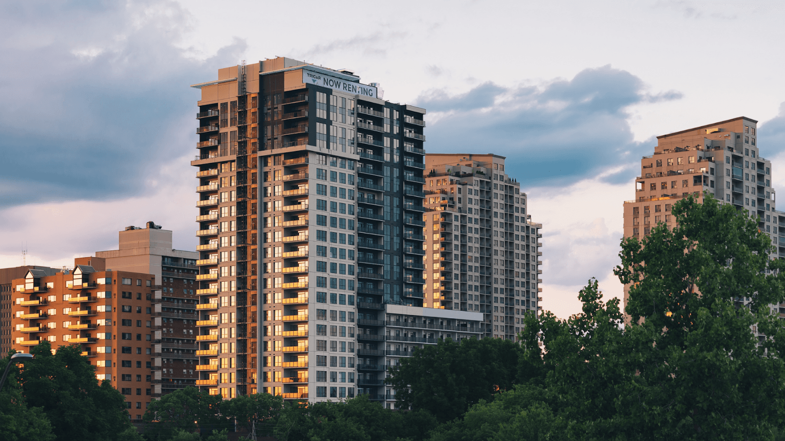 High rise buildings.