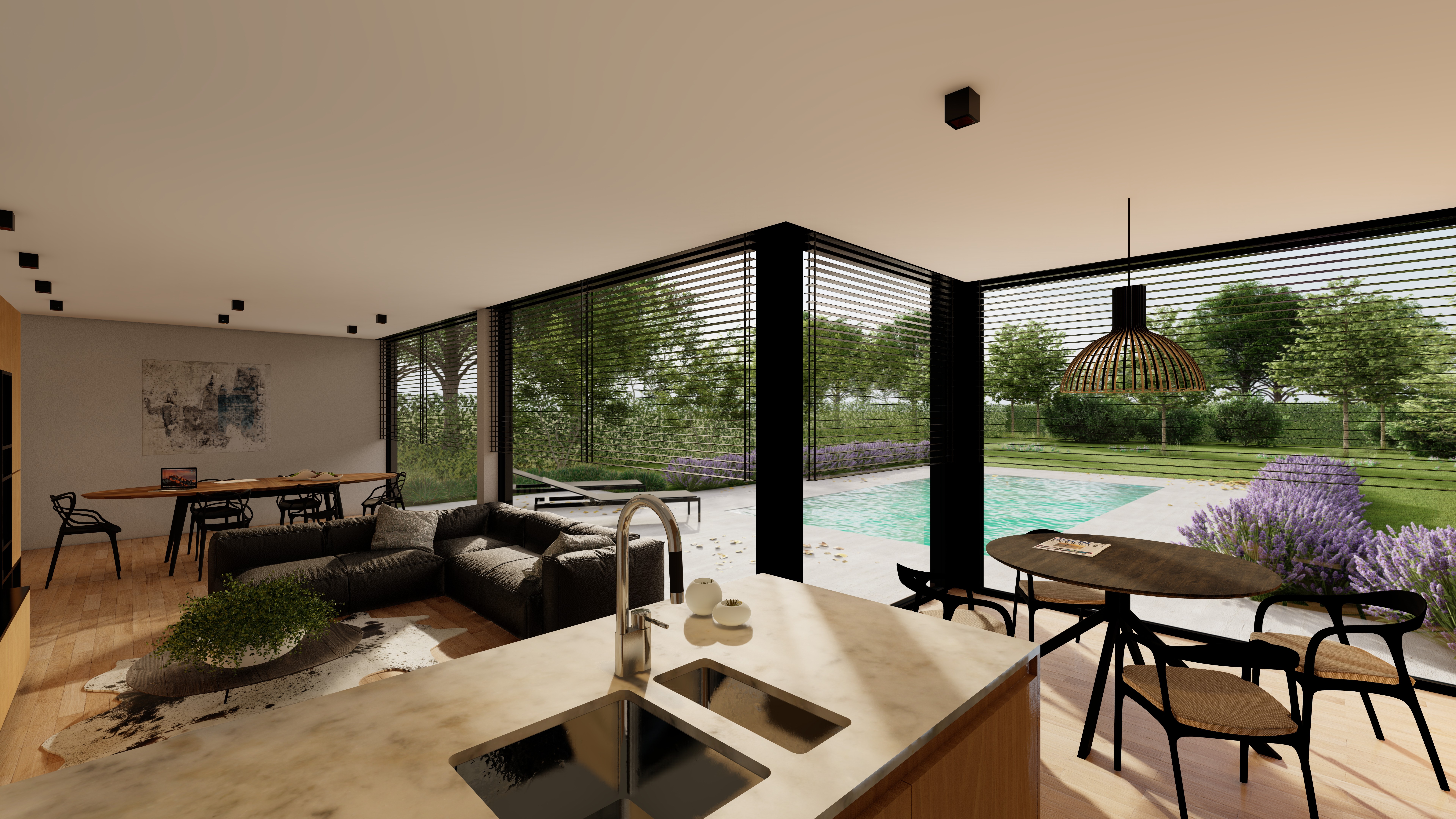 interieurrender leefruimte hub123