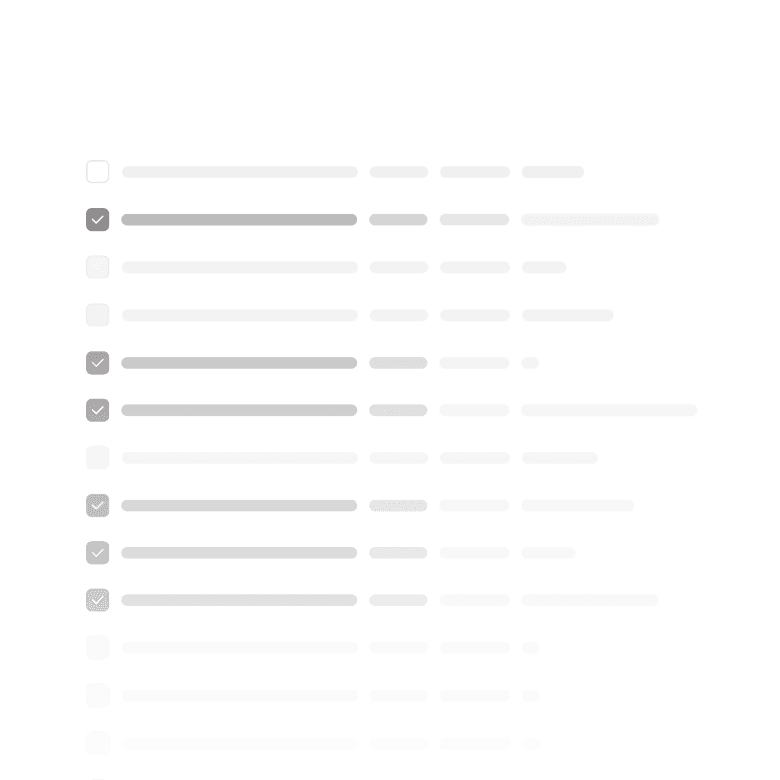 Data collection checklist con with some tasks marked as complete.