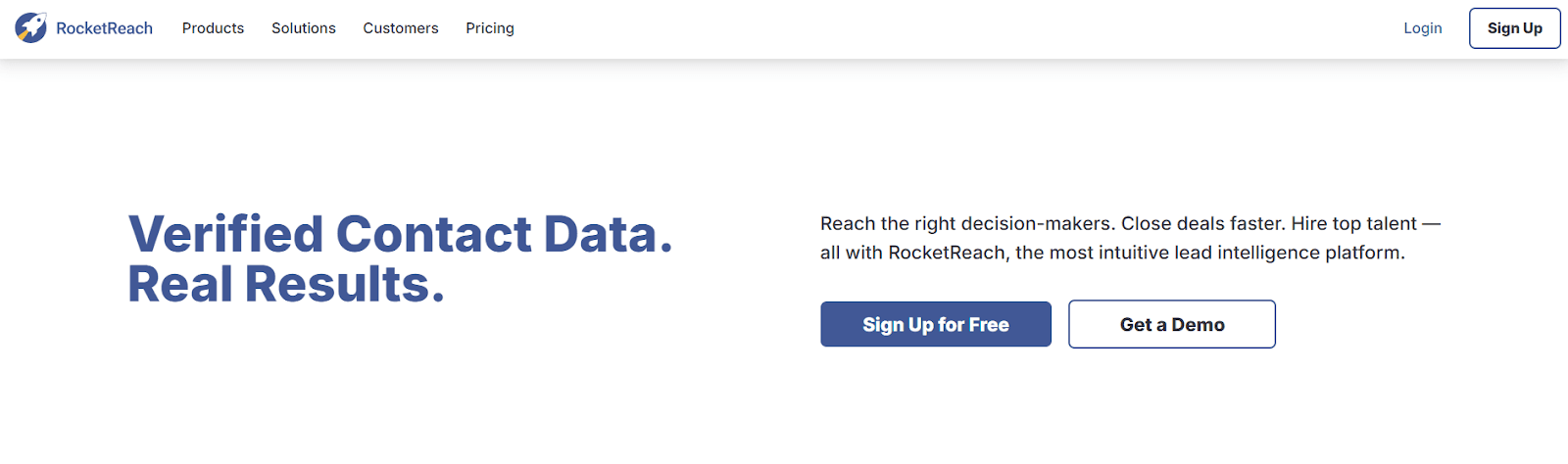 RocketReach homepage