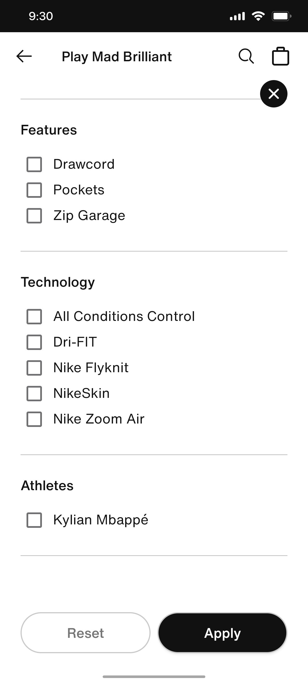 Nike App Play Mad Brilliant Screen