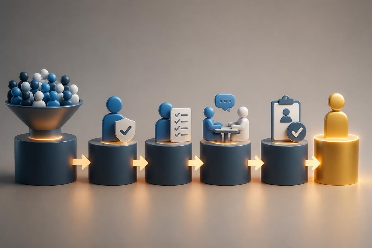 Multi-stage recruitment funnel