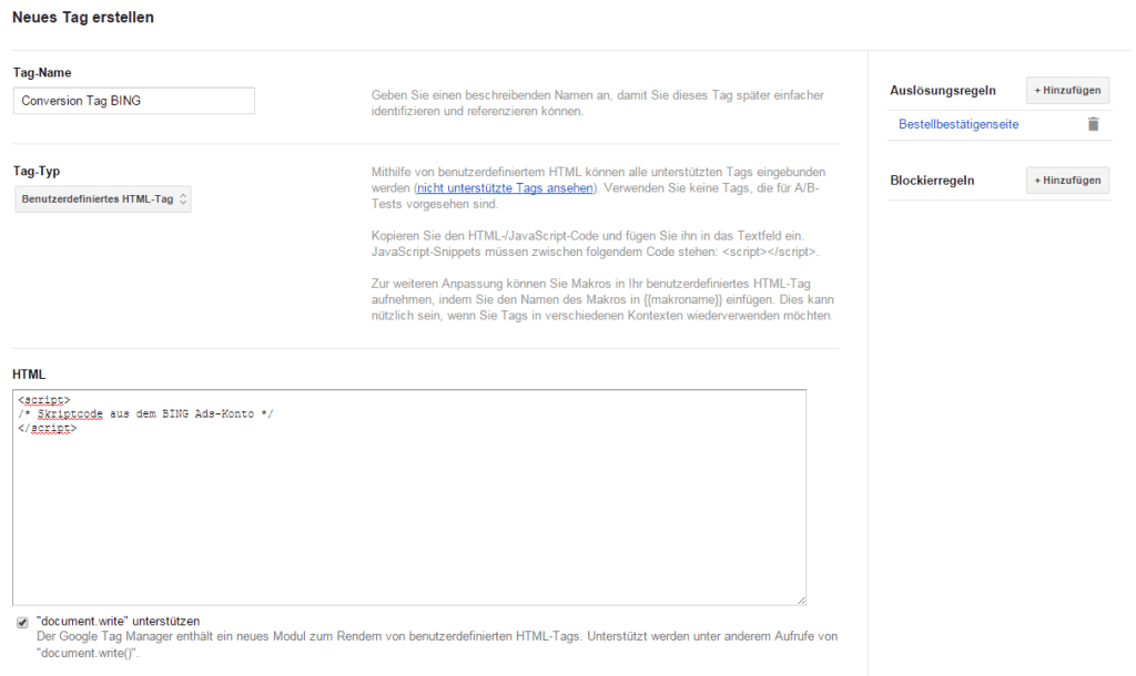 Conversion-Tag-Manager-BING-Tag