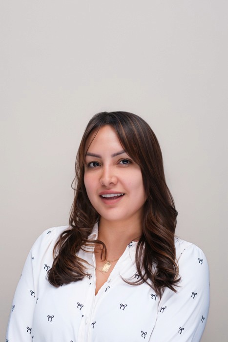 african american woman corporate headshot in photography studio