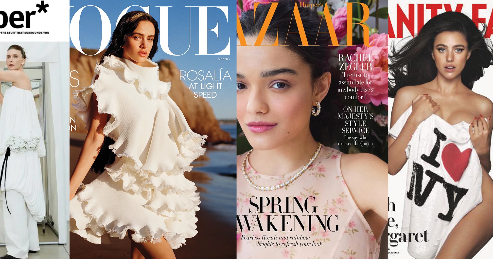 A selection of luxury magazine covers