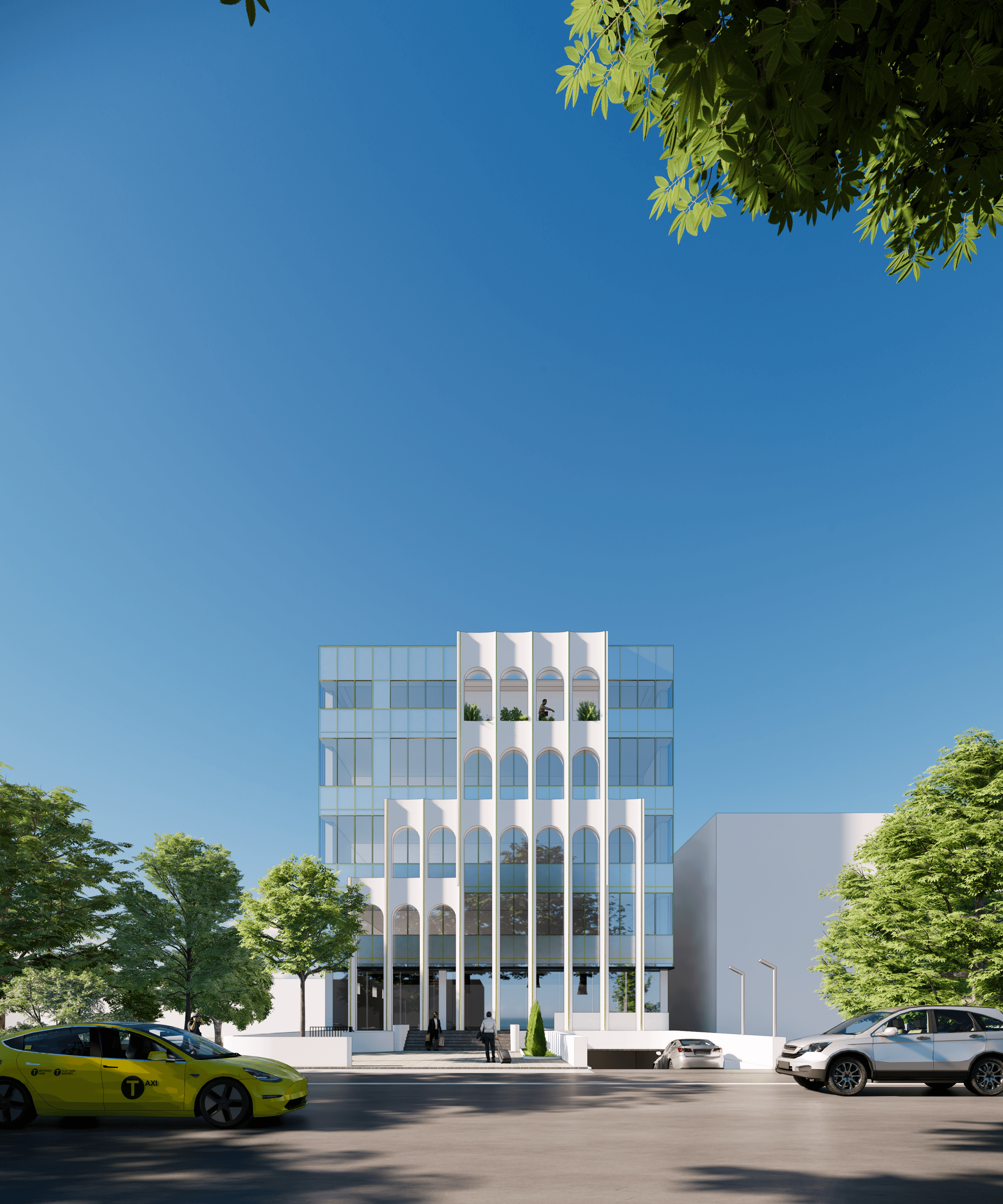 Архитектурная визуализация бизнес-центра на Луначарского