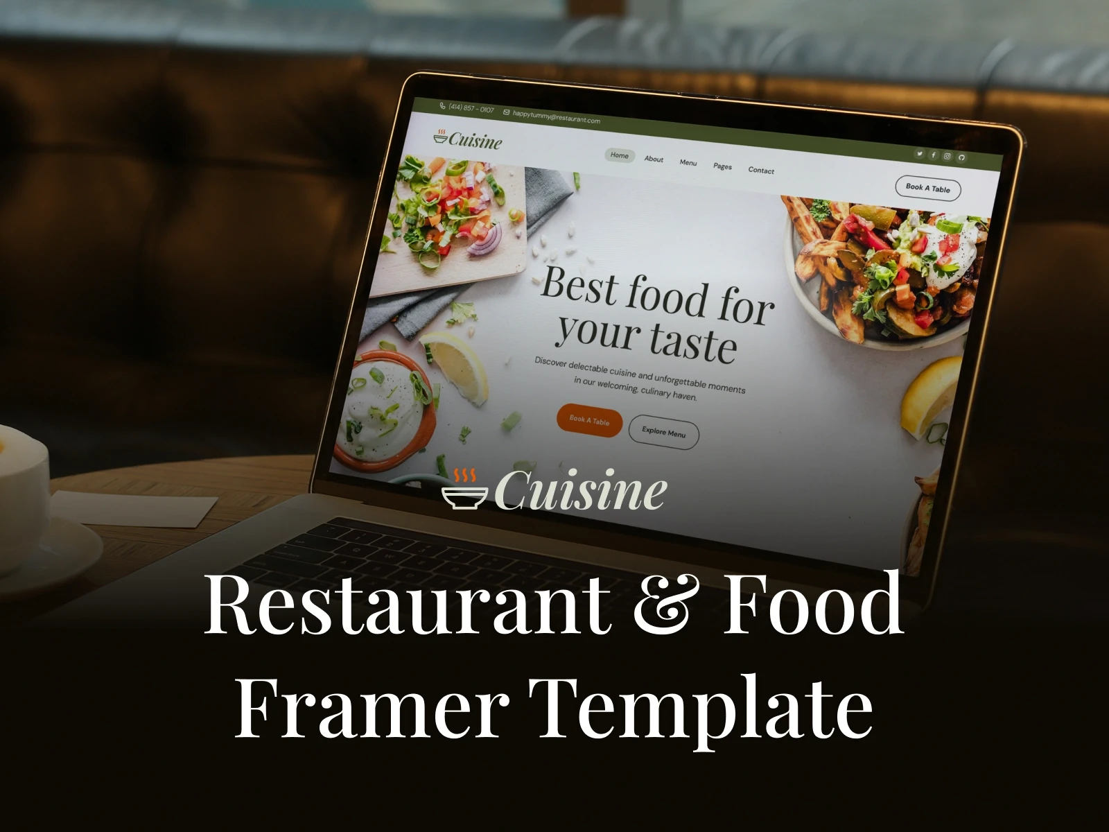 Cuisine - Restaurant Framer Template