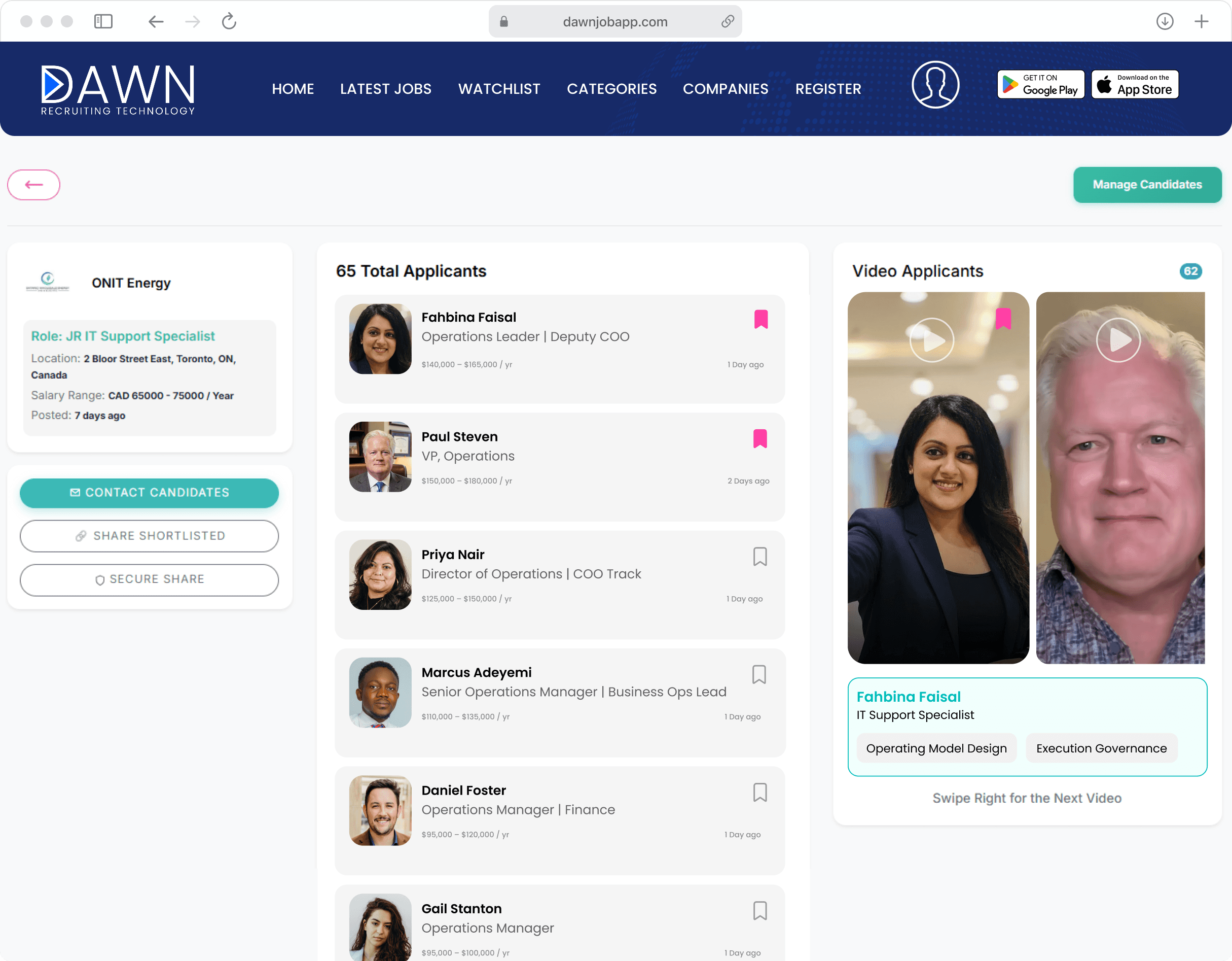 Video-First Job Board