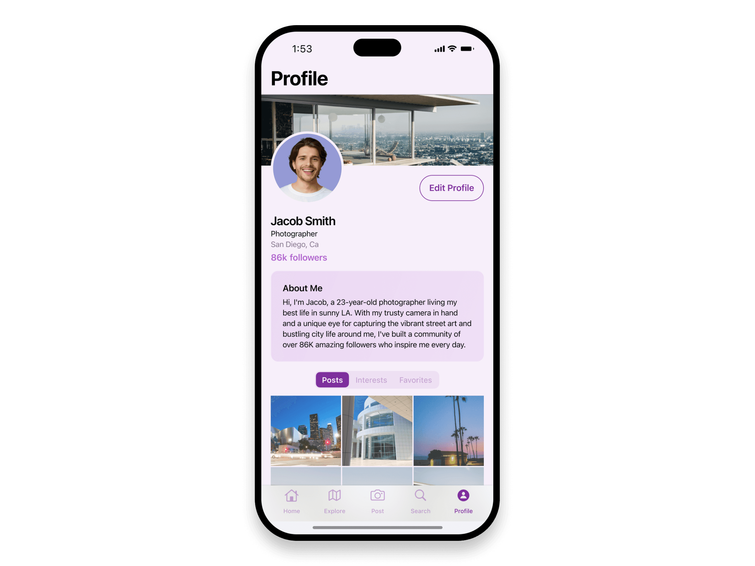 An iOS native mobile app design