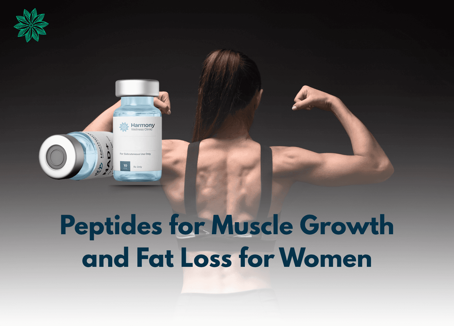 provider explaining peptides for muscle growth and fat loss for women during a virtual consultation.