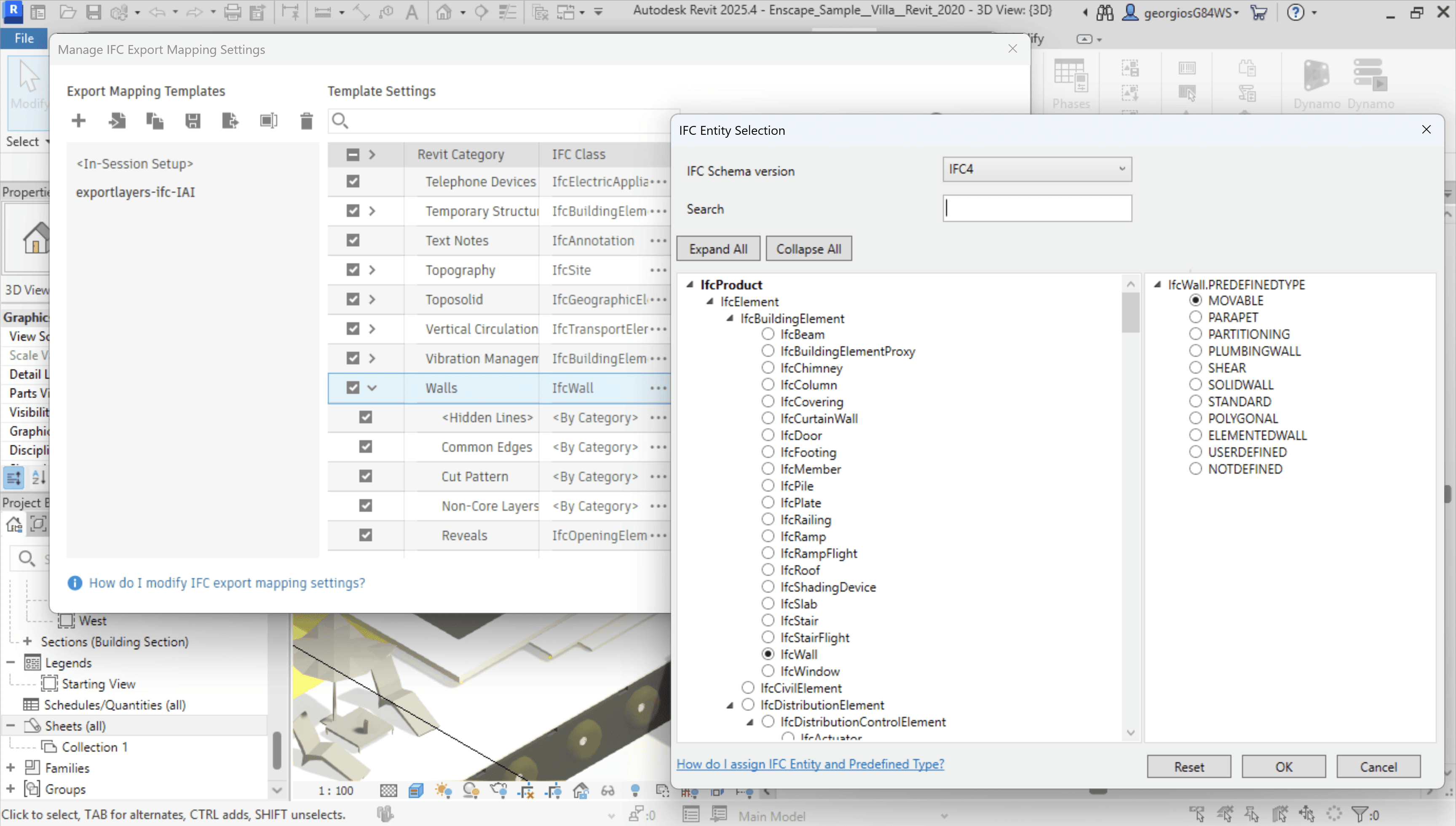 IFC Export Mapping