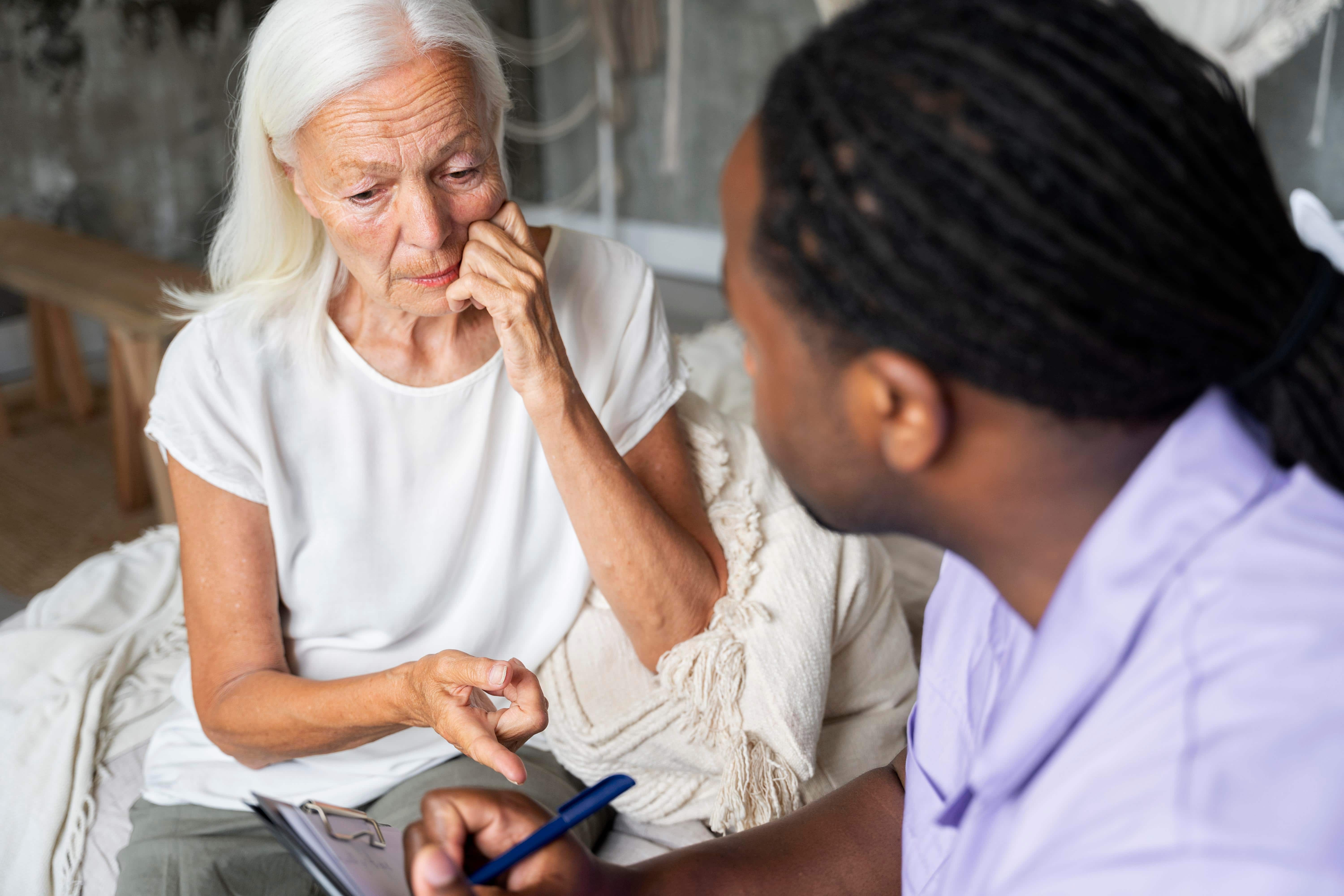 Provider speaking to patient