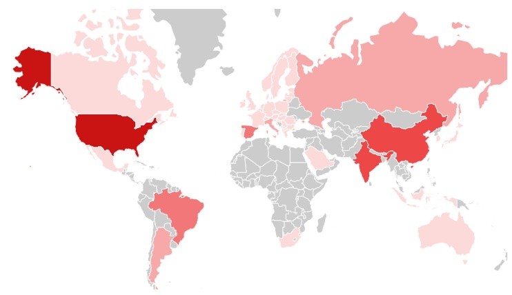 dépendances mondiales du Vénézuela en Rang 2 en 2024