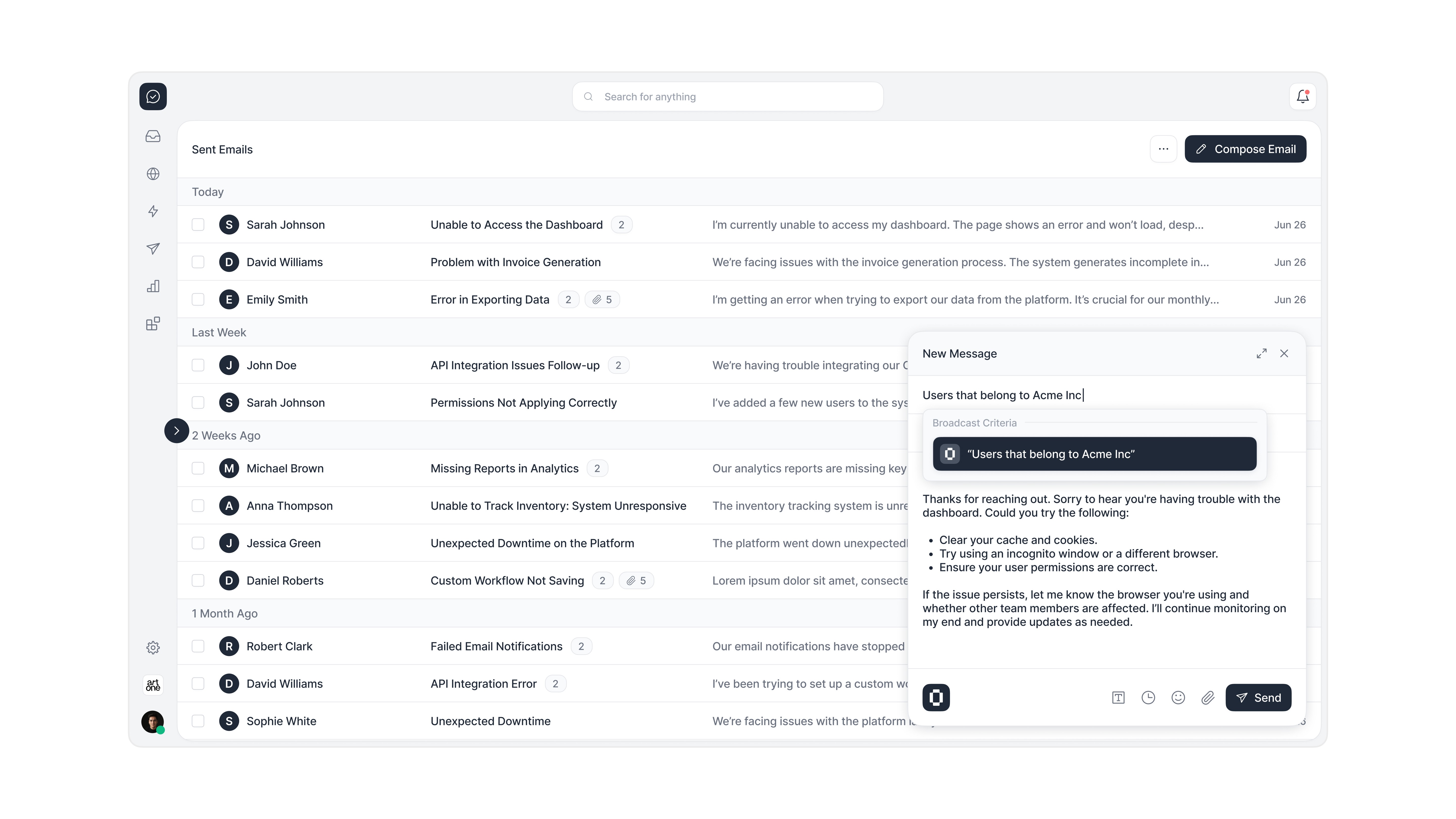 Product Design - Dashboard