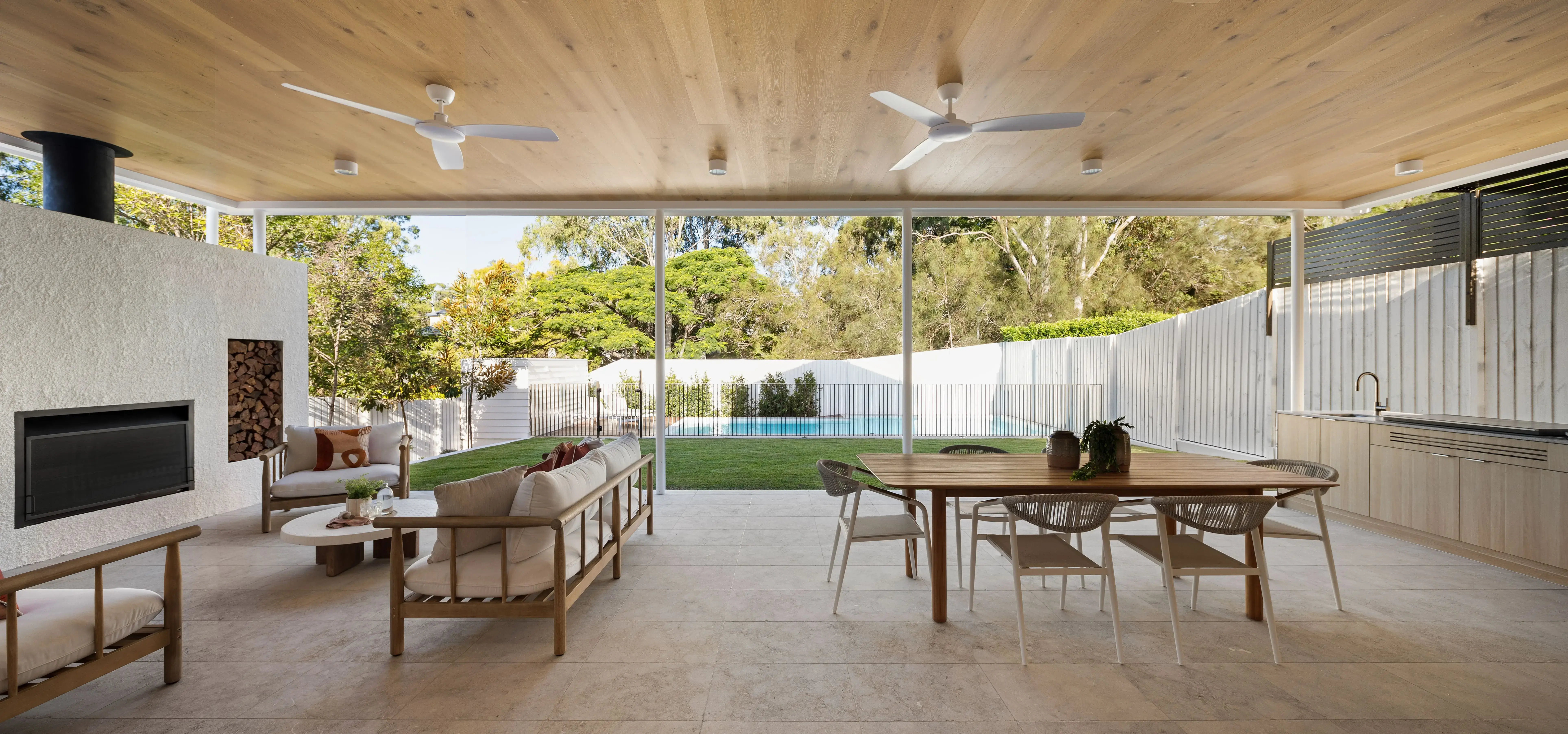 Outside entertainment area designed by Invilla Architecture