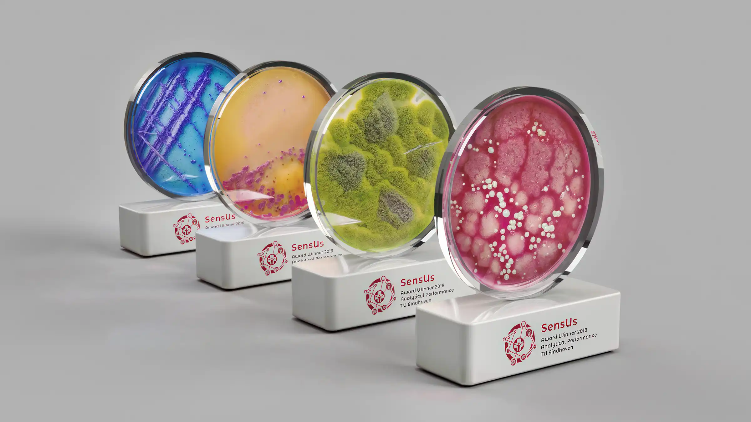 3D award design geïnspireerd op bacterieculturen in petrischaal